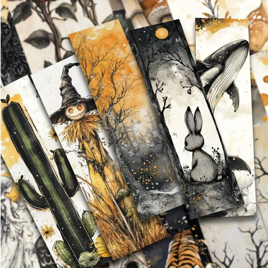 Retro Vintage Print Bookmarks - Set of 5