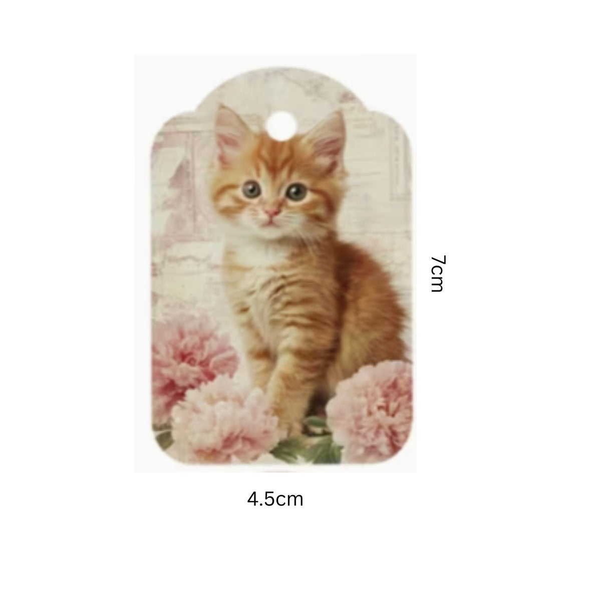 Vintage Cat Gift Card Tags - Set of 12