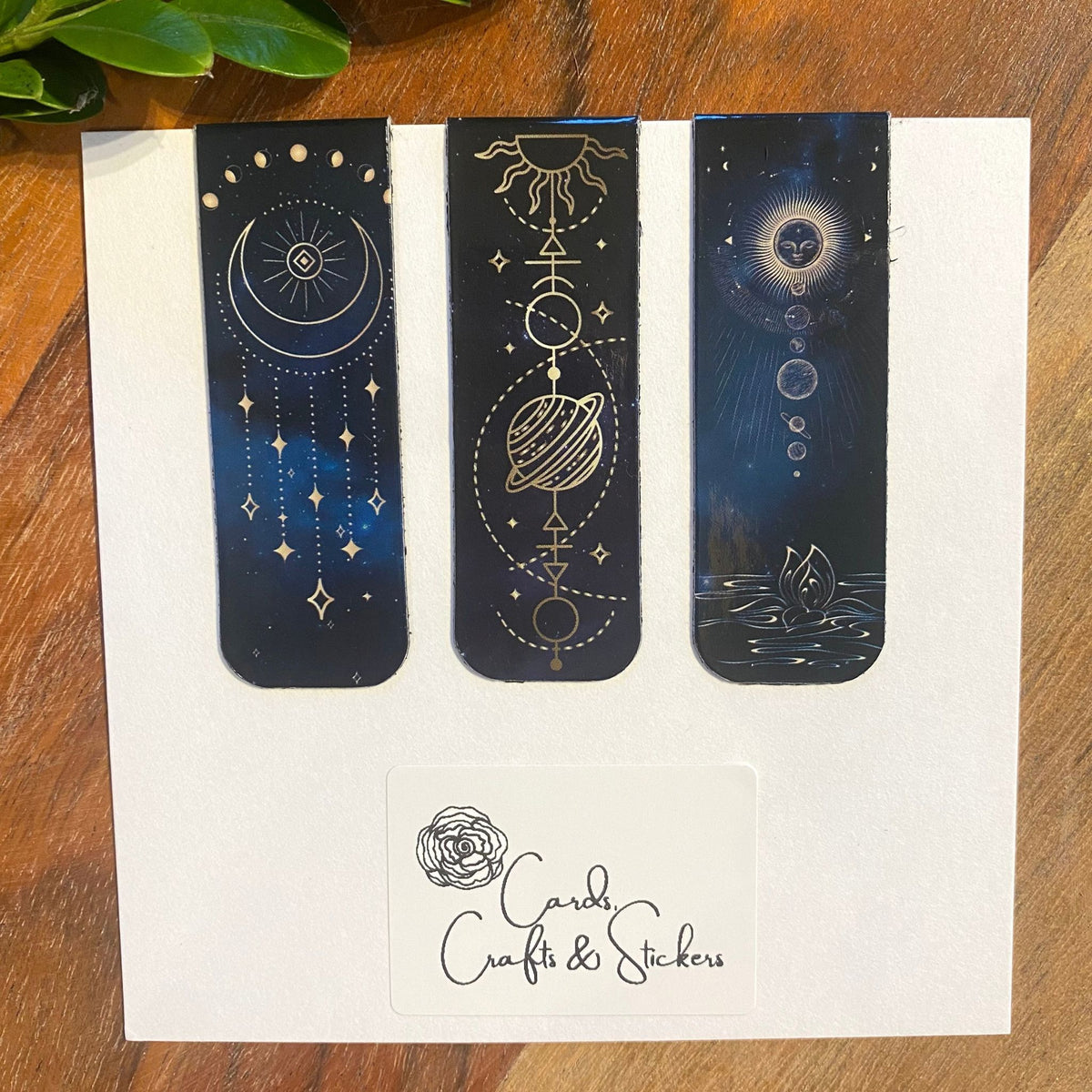 Celestial Mystic Moon Sky Magnetic Bookmarks #4 - Set of 3