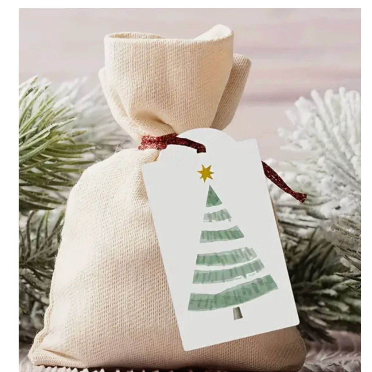 Christmas Tree Design Christmas Gift Card Tags - Set of 10