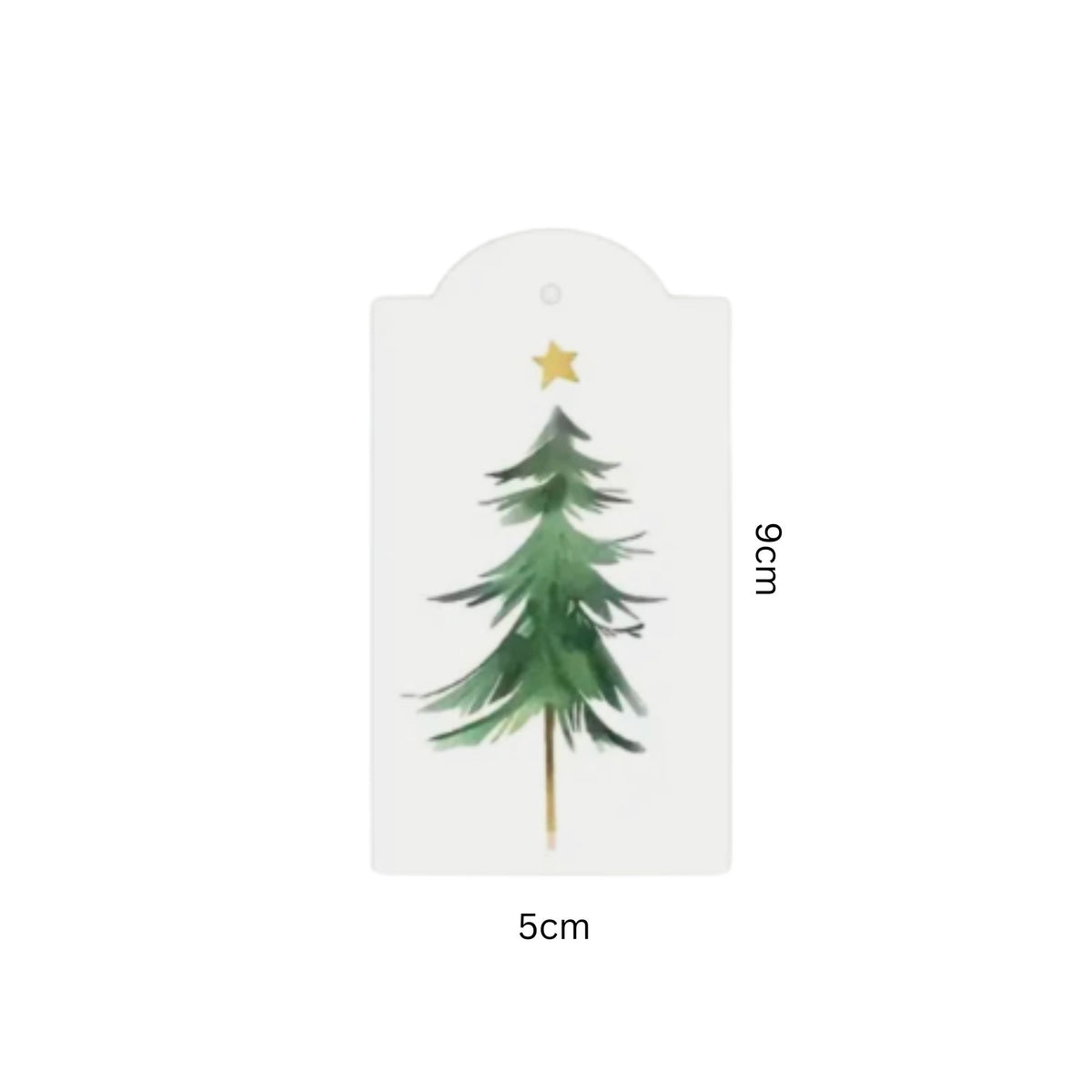 Christmas Tree Design Christmas Gift Card Tags - Set of 10