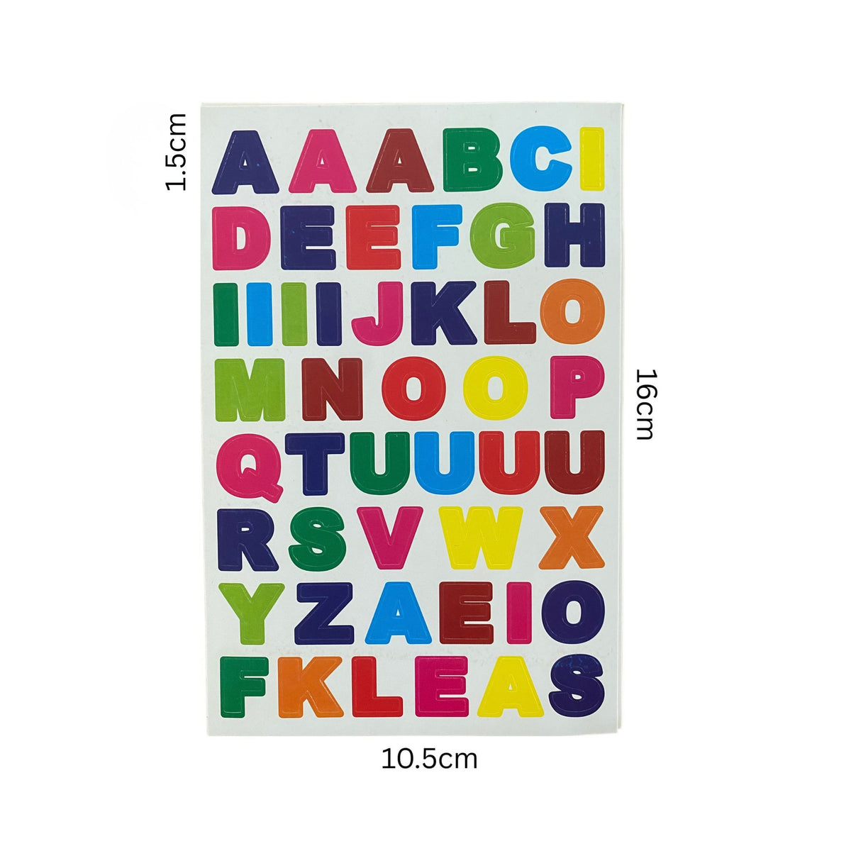Alphabet Letter Stickers - 5 Sheets