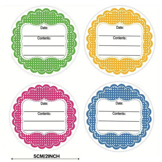Colourful Contents Sticker Labels - 30 Pieces