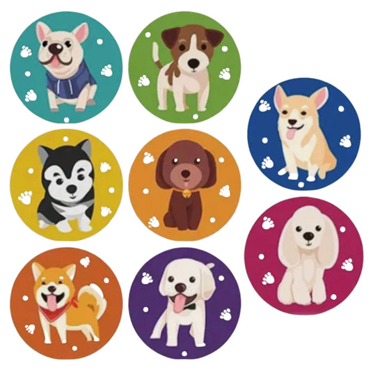 Cartoon Dog Puppy Stickers - 100 Pieces