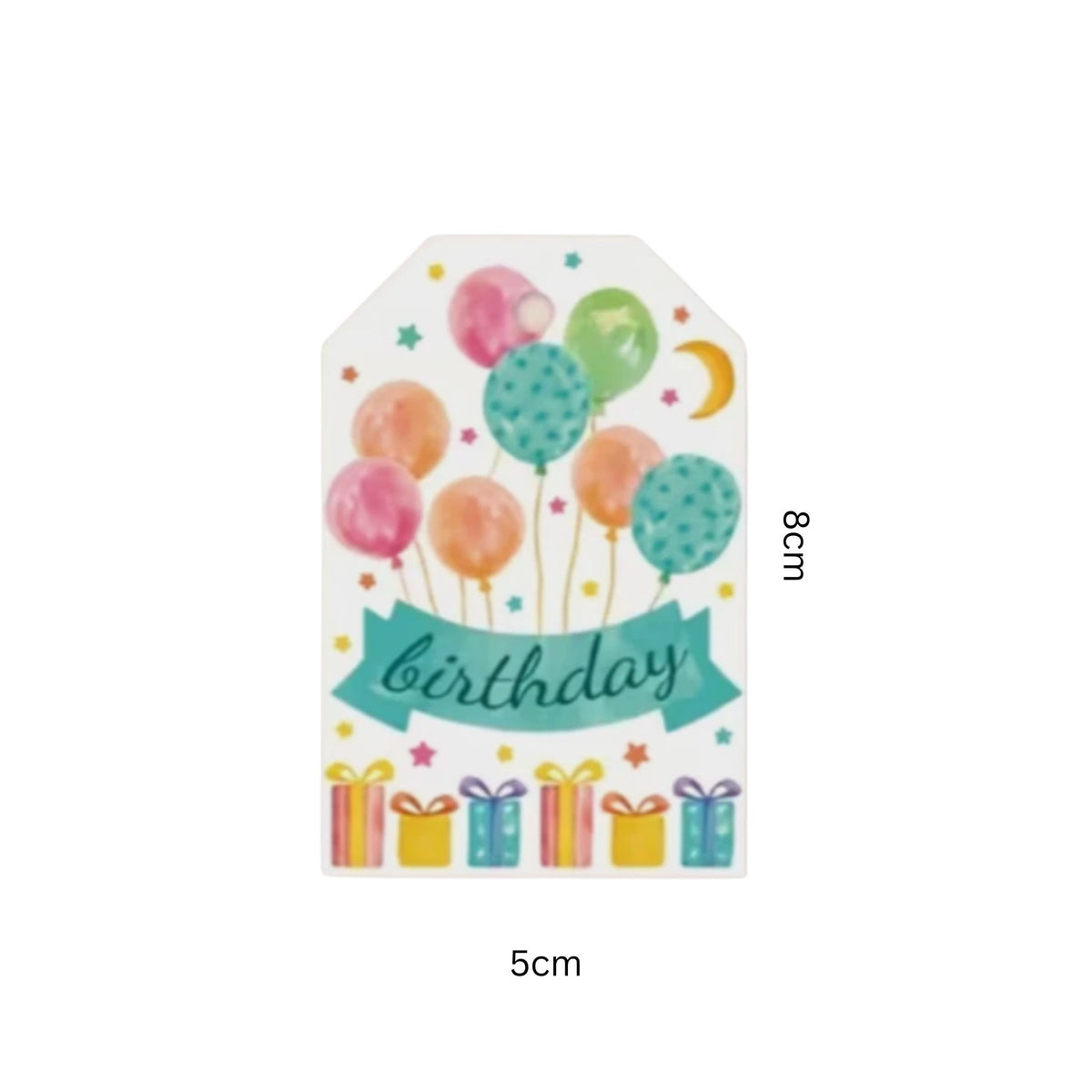 Happy Birthday Gift Card Tags - Set of 10