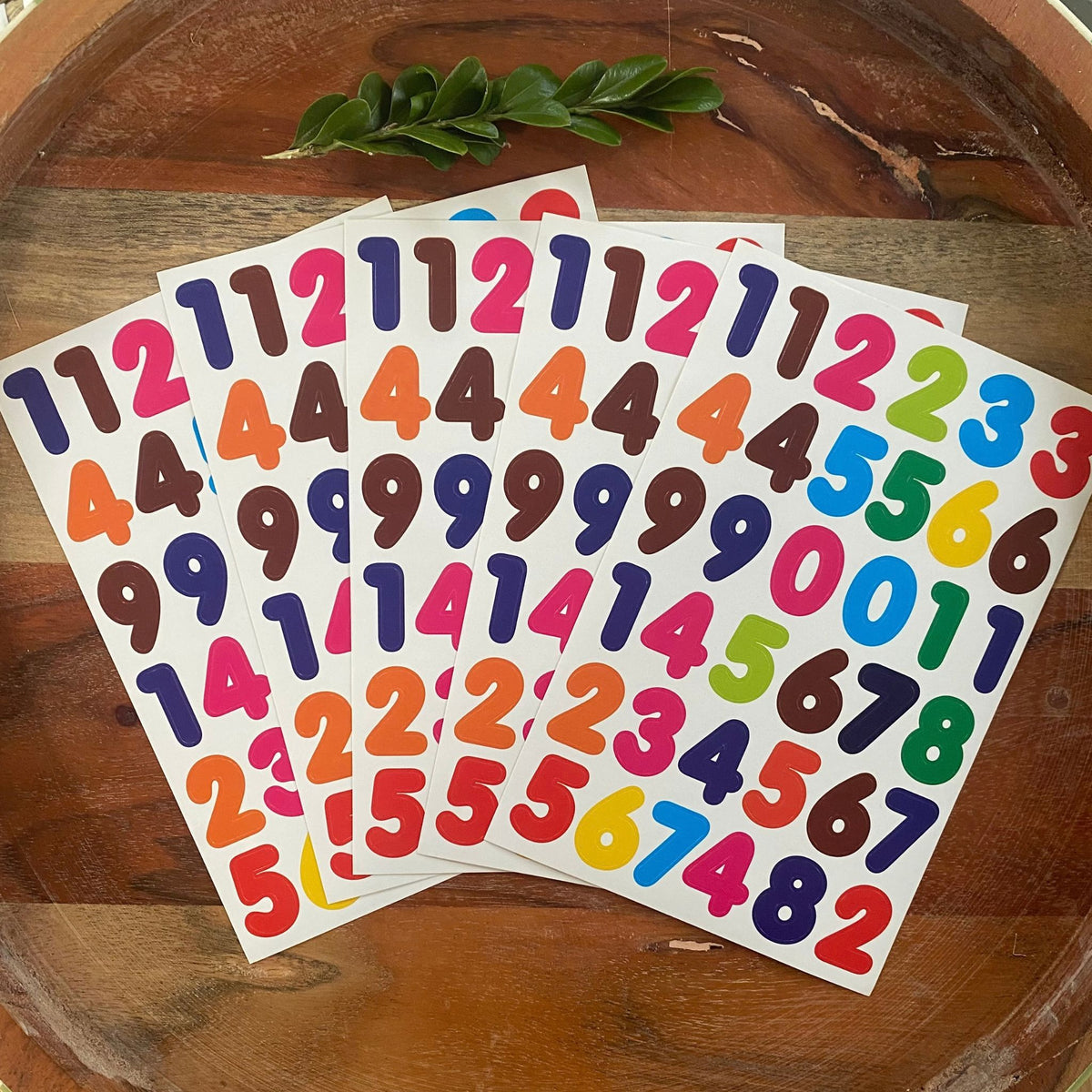 Number Stickers - 5 Sheets