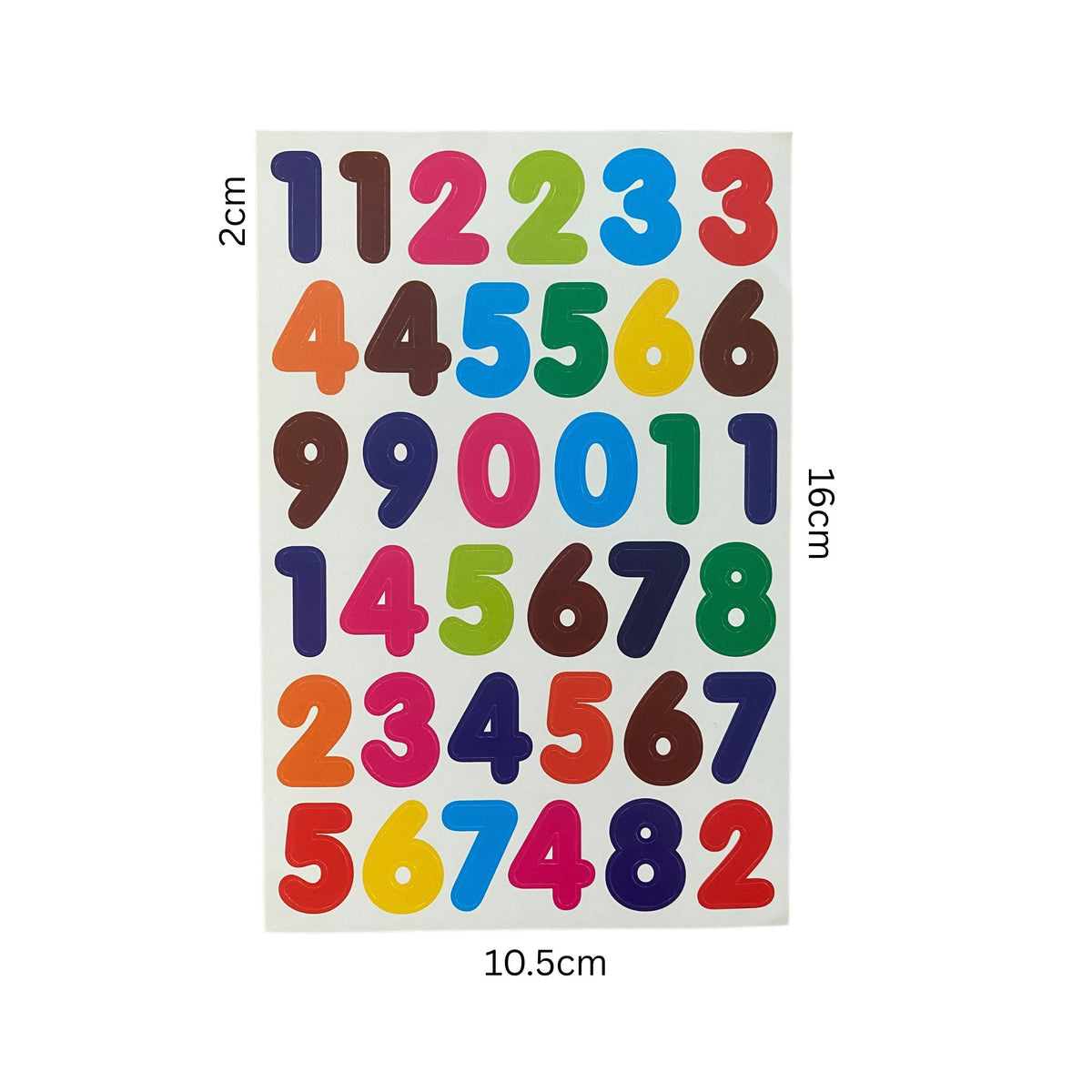 Number Stickers - 5 Sheets