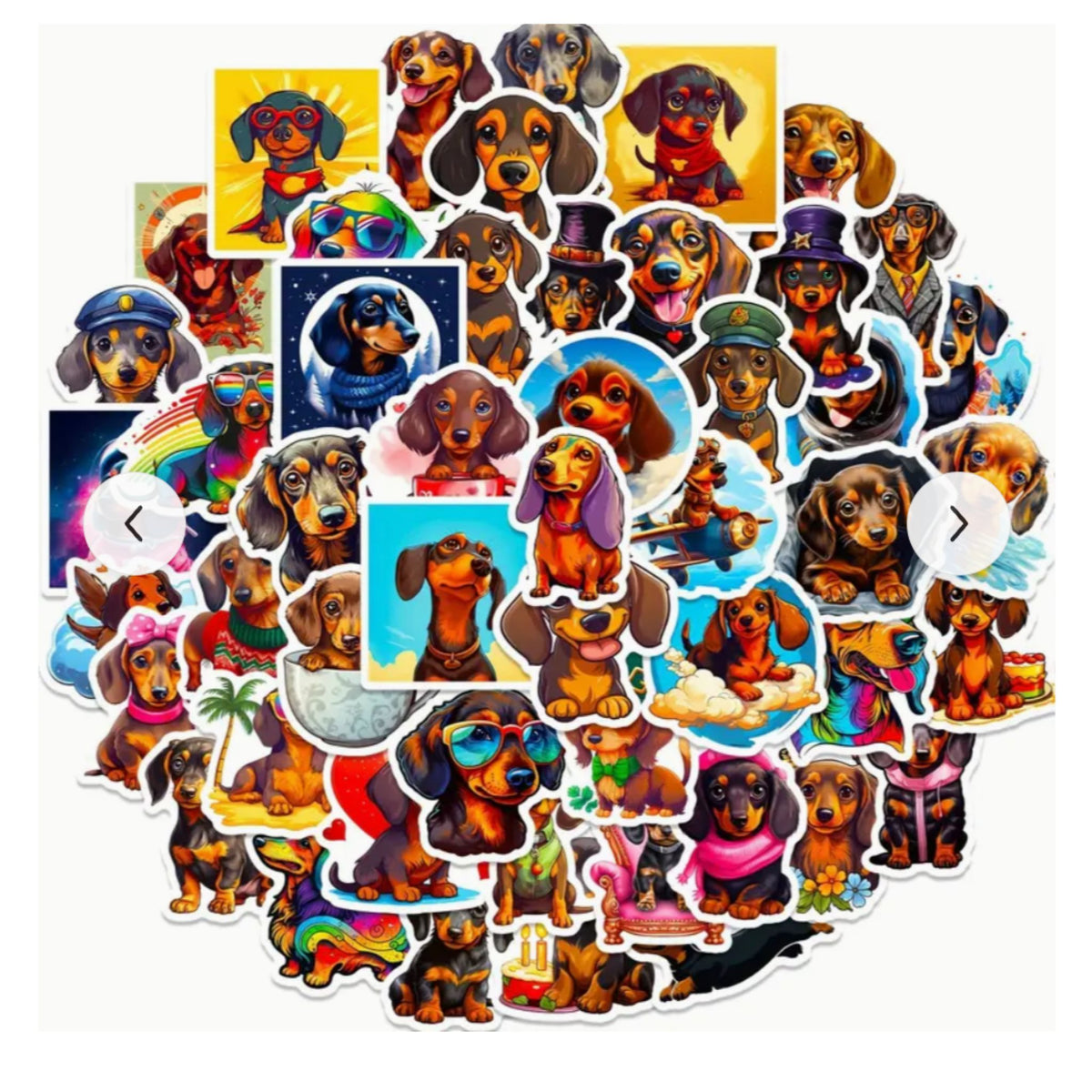 Dachshund Stickers - 50 Pieces