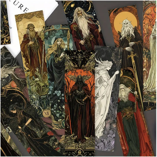 Dark Fantasy Wizard Bookmarks - Set of 5