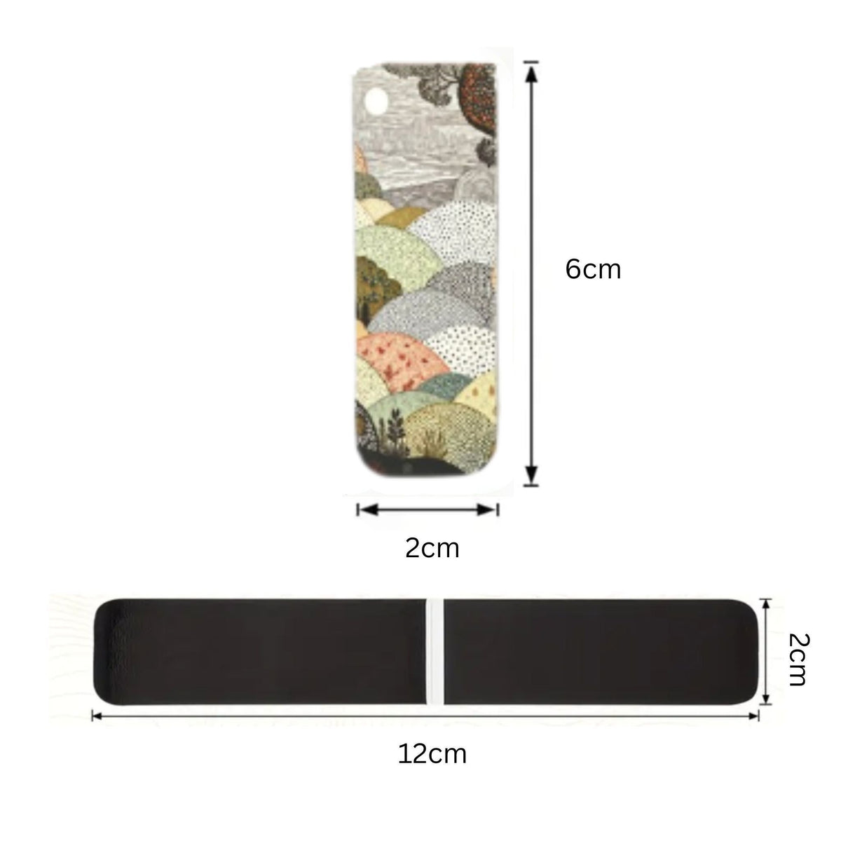 Artistic Dot Scenic Landscape Magnetic Bookmarks #3 - Set of 3