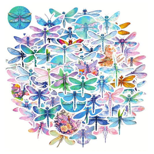 Dragonfly Stickers - 50 Pieces
