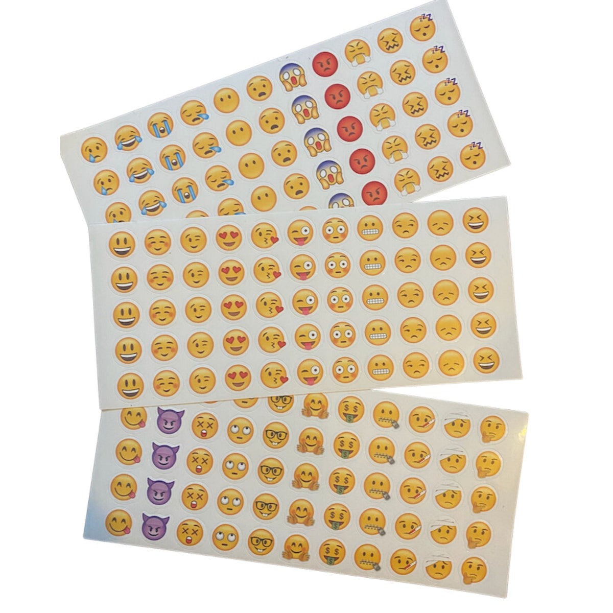 Emoji Face Design Sticker Sheets - 3 Sheets