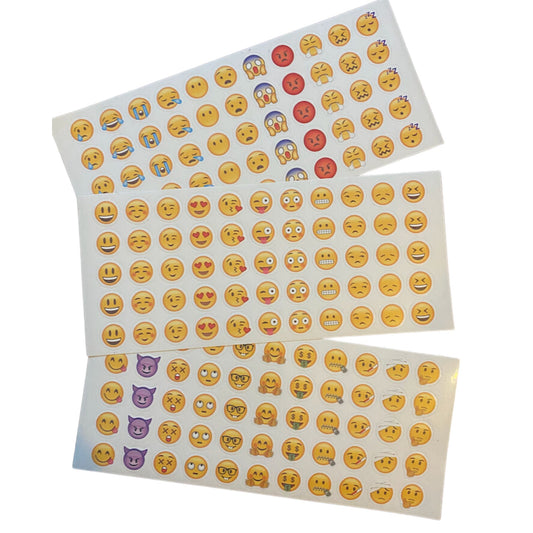 Emoji Face Design Sticker Sheets - 3 Sheets