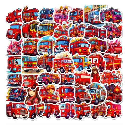 Fire Engine Stickers - 50 Pieces