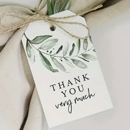 Botanical Thank You Gift Card Tags - Set of 10