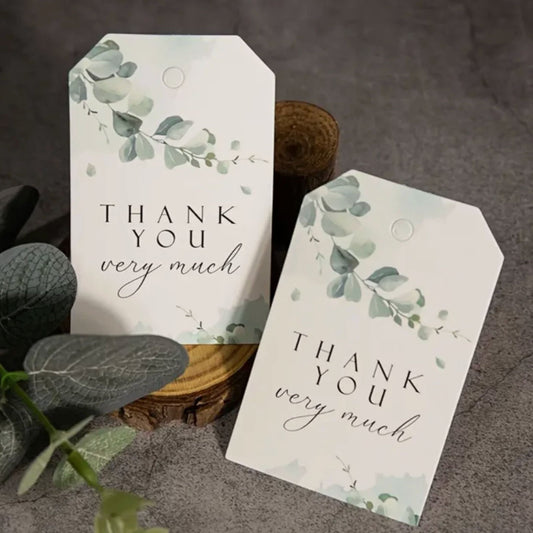 Botanical Thank You Gift Card Tags - Set of 10