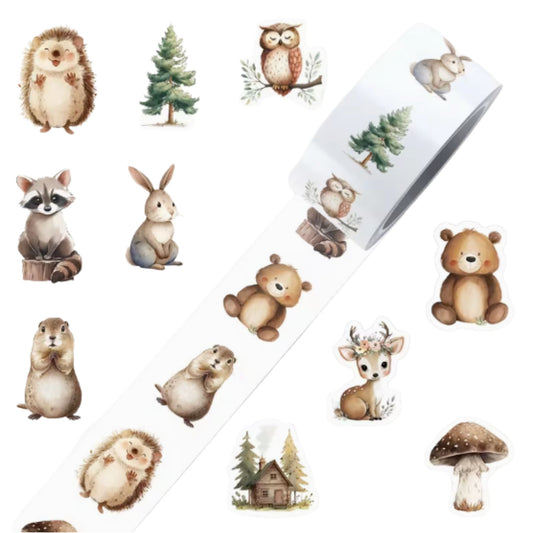 Forest Animal Stickers - 100 Pieces
