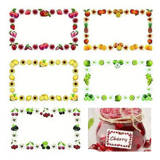 Fruit Design Sticker Labels - 50 Pieces