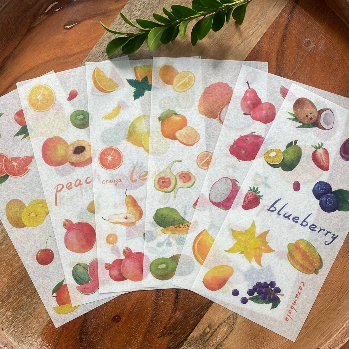 Fruit Washi Stickers - 6 Sheets