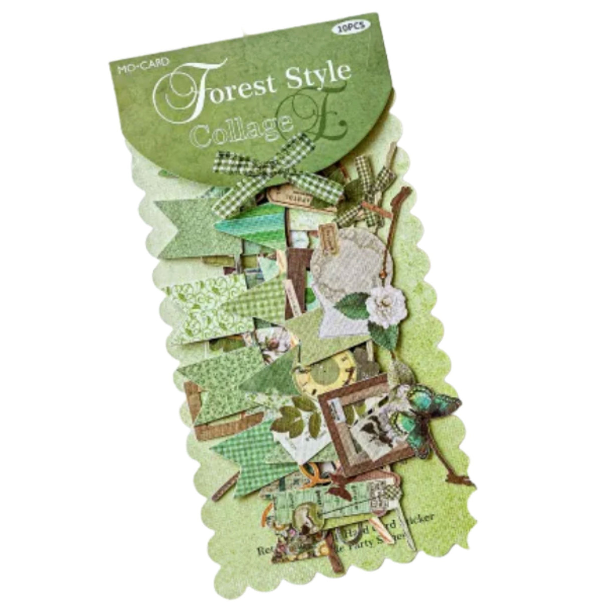 Decorative Green Paper Banner Pack - 10 Pieces