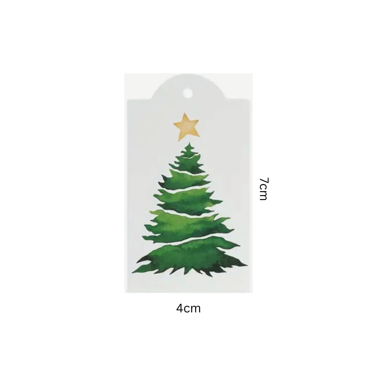Christmas Tree Design Christmas Gift Card Tags - Set of 10