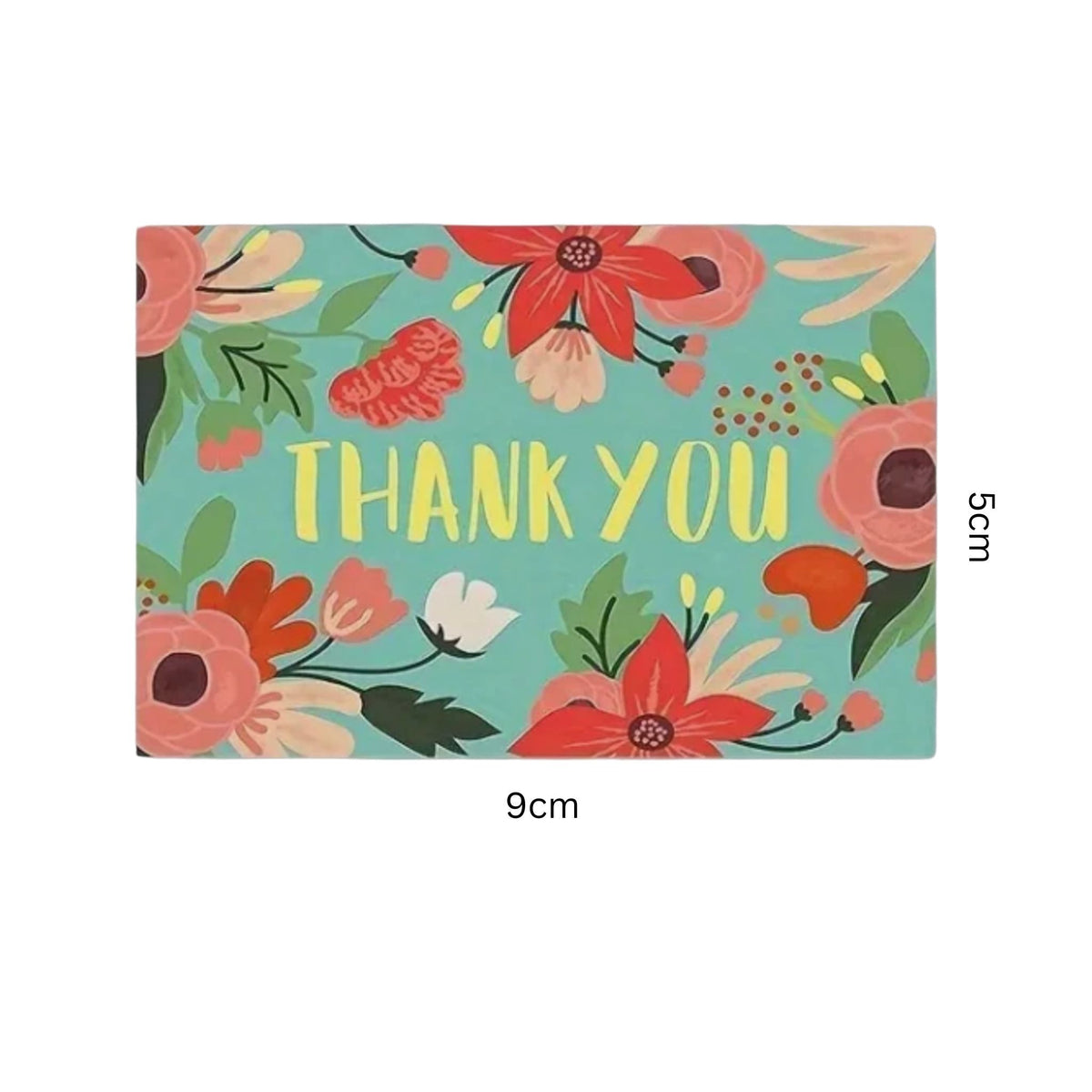 Green Flower Thank You Gift Cards - Set of 25