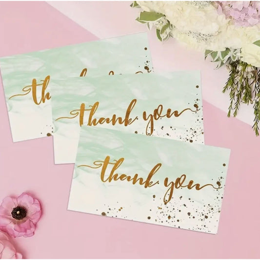 Green Thank You Gift Cards - Set of 25