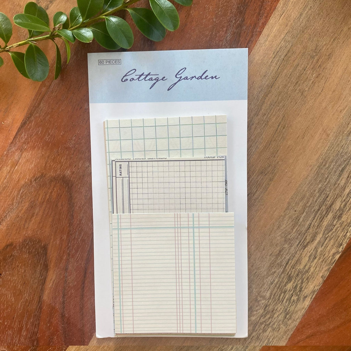 Mini Scrapbooking Paper Pack Vintage Lines - 60 Pieces