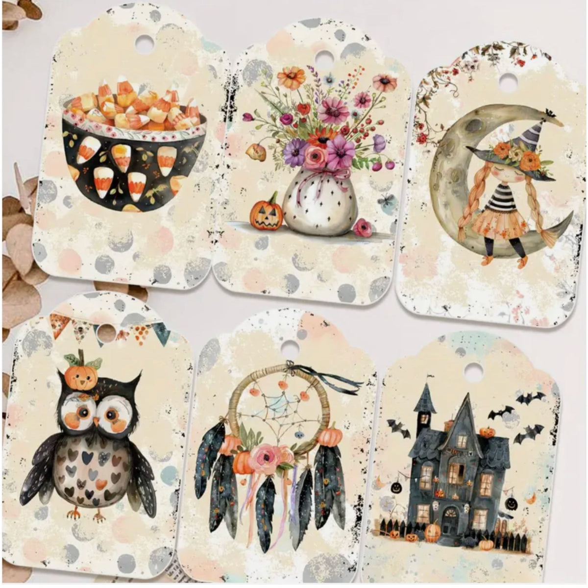 Halloween Gift Card Tags - Set of 12