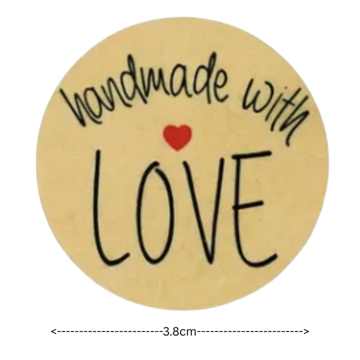Handmade with Love Stickers - 50 Pieces