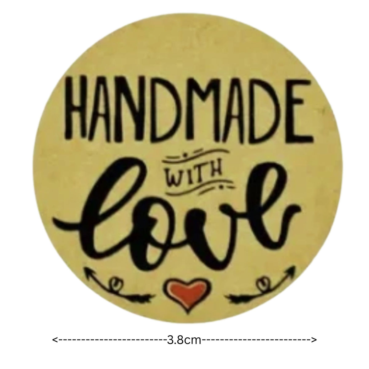 Handmade with Love Stickers - 50 Pieces