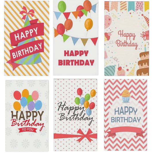 Birthday Gift Cards - Set of 18
