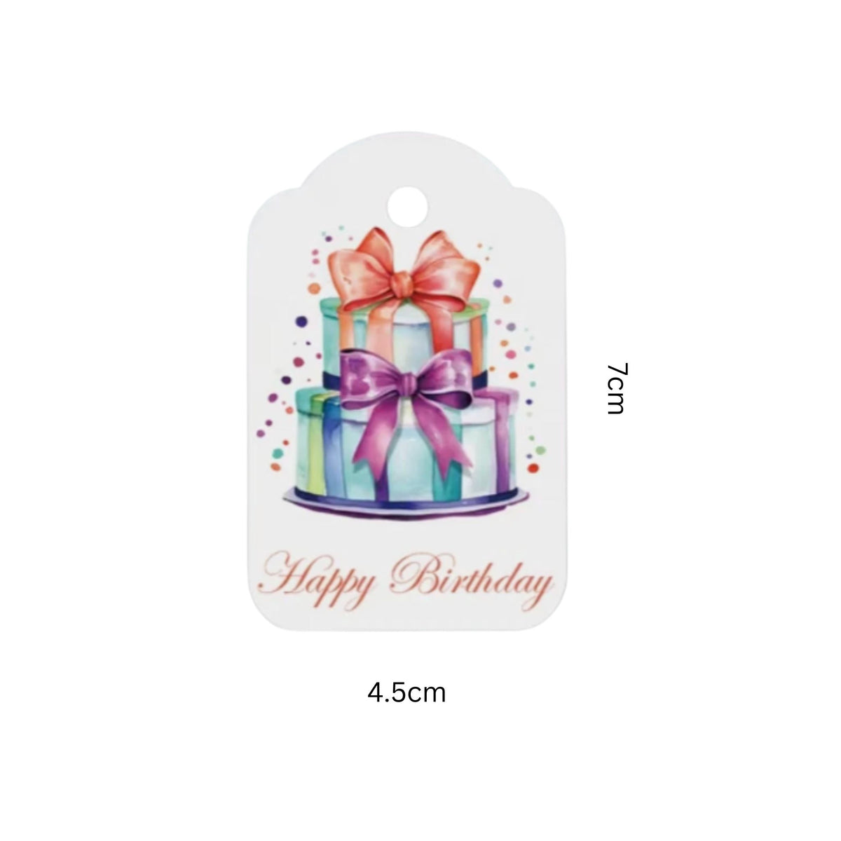 Colourful Birthday Gift Card Tags - Set of 12