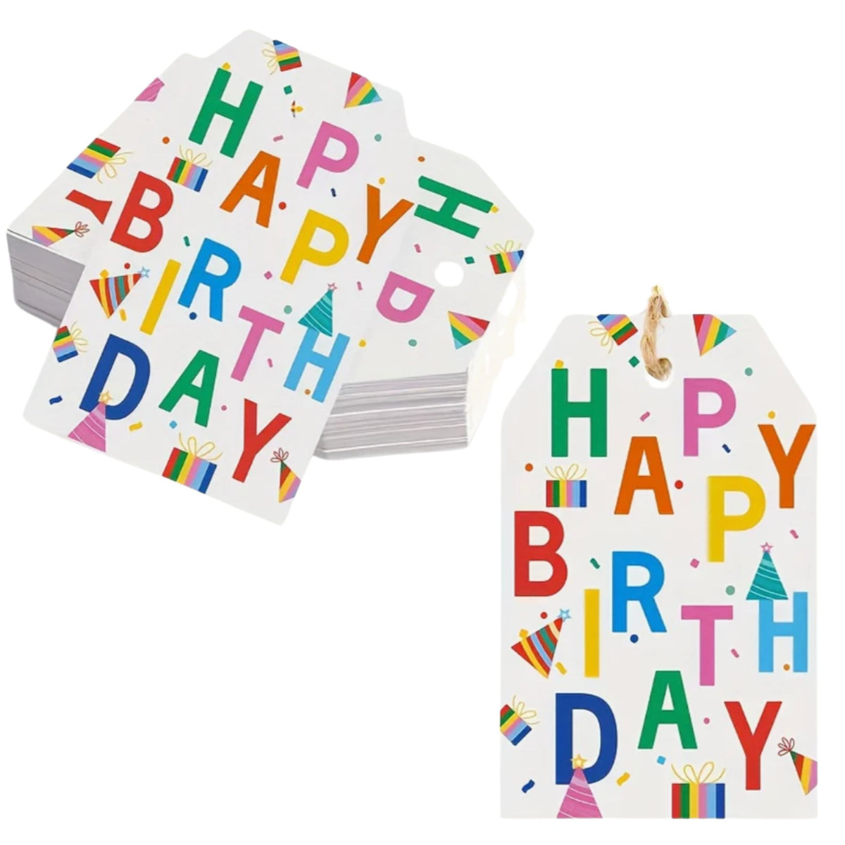 Birthday Gift Card Tags #2 - Set of 10