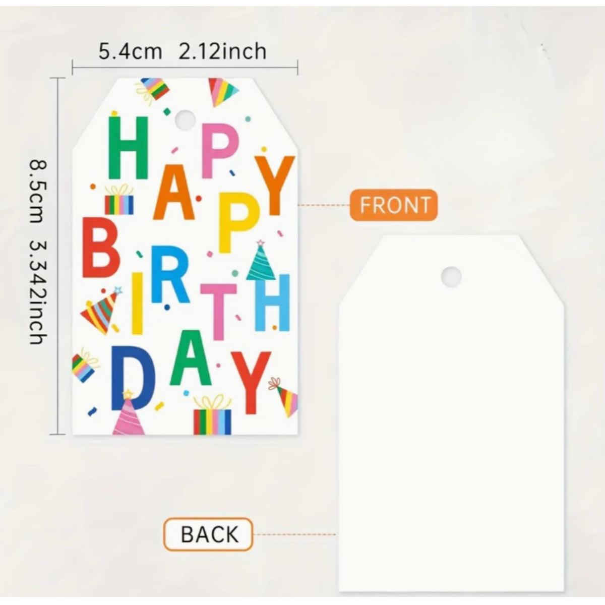 Birthday Gift Card Tags #2 - Set of 10