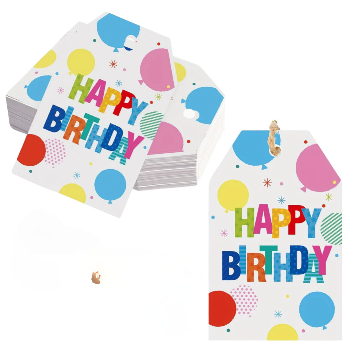Birthday Gift Card Tags #3 - Set of 10