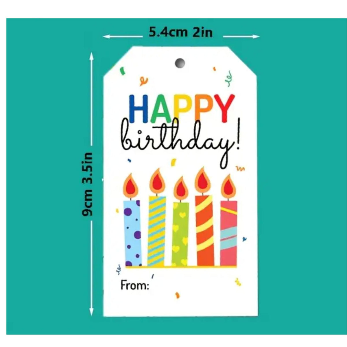 Birthday Gift Card Tags #1 - Set of 10