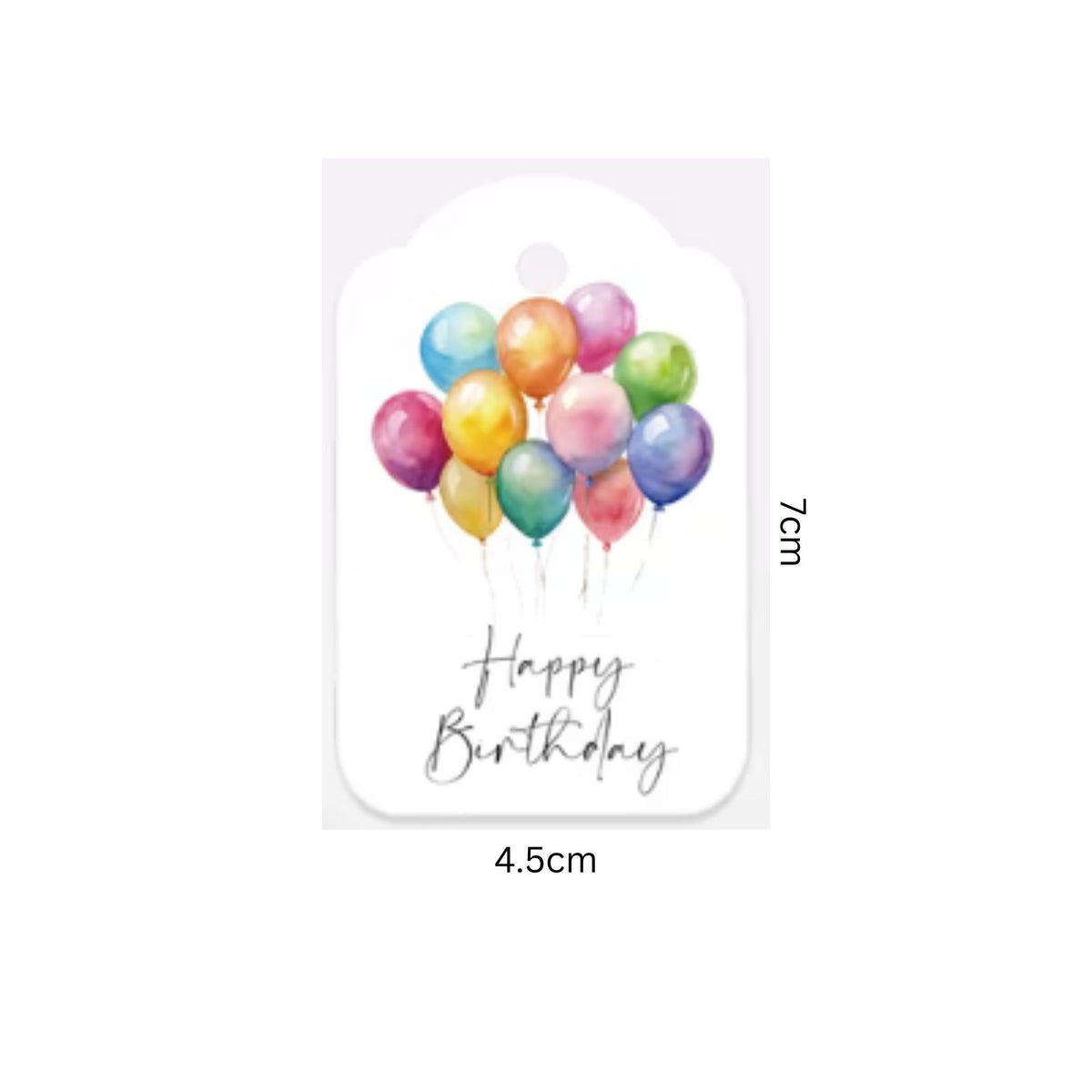 Colourful Birthday Gift Card Tags - Set of 12