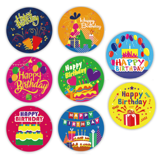 Happy Birthday Stickers #9 - 100 Pieces