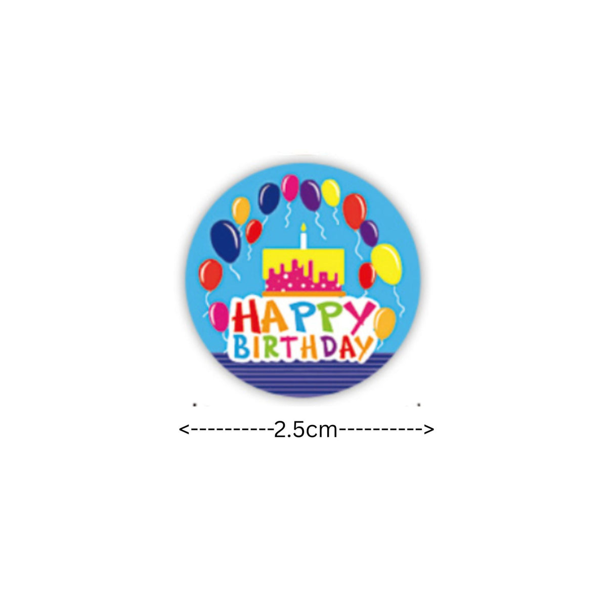 Happy Birthday Stickers #9 - 100 Pieces