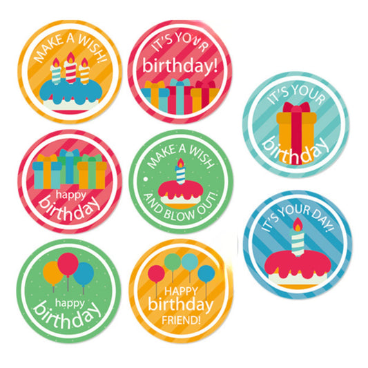 Happy Birthday Stickers #1 - 100 Pieces