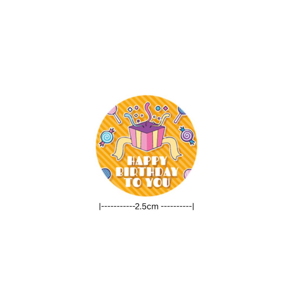 Happy Birthday Stickers #2 - 100 Pieces