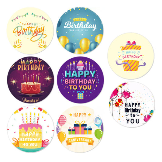 Happy Birthday Stickers #3 - 100 Pieces
