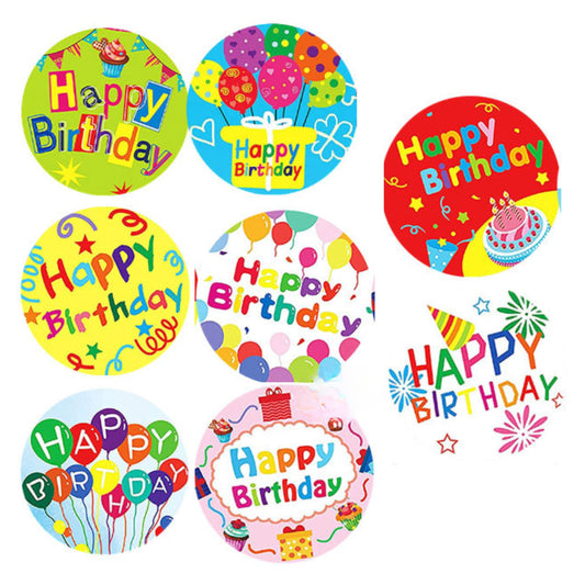 Happy Birthday Stickers #5 - 100 Pieces
