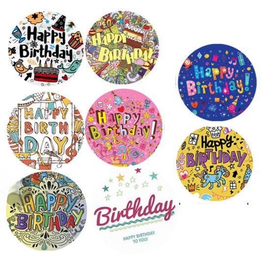 Happy Birthday Stickers #8 - 100 Pieces