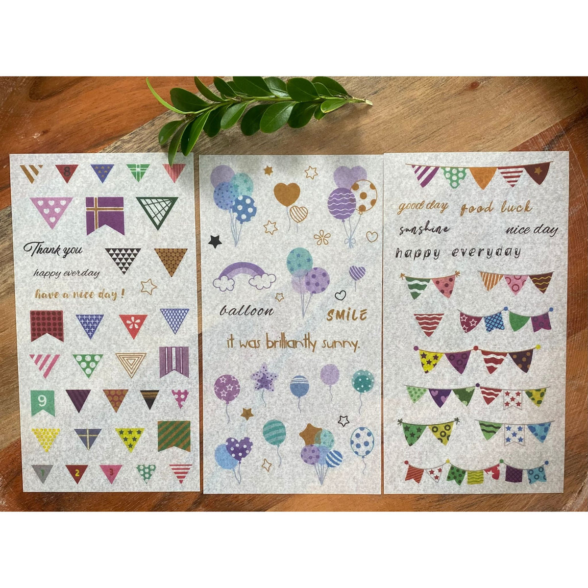 Happy Birthday Washi Stickers - 6 Sheets