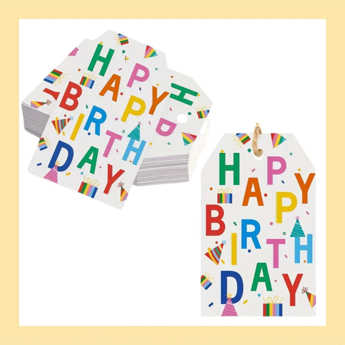 Birthday Gift Card Tags #2 - Set of 10