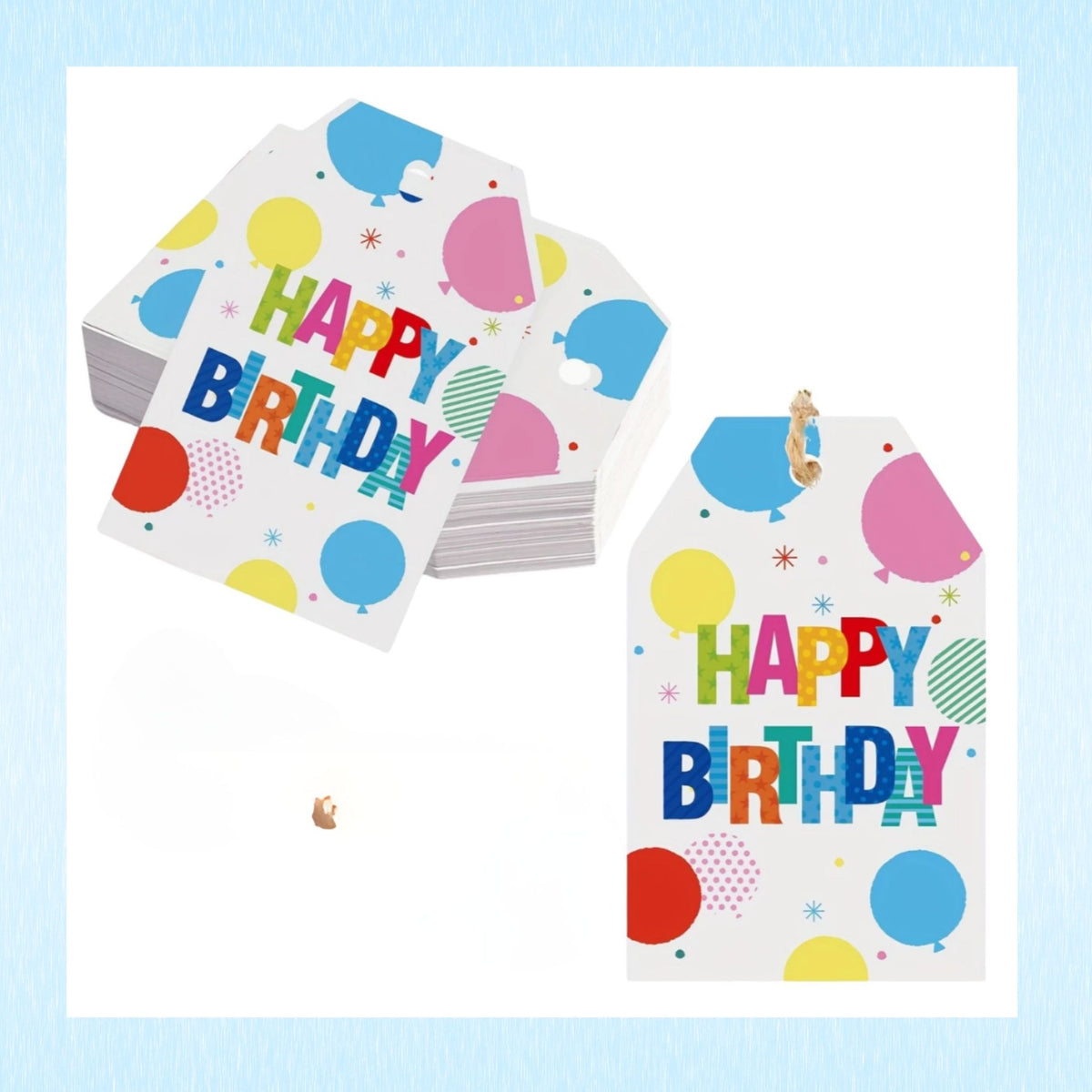 Birthday Gift Card Tags #3 - Set of 10