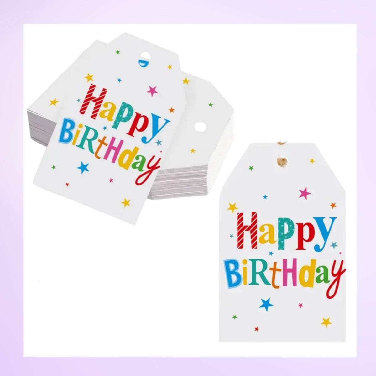 Birthday Gift Card Tags #4 - Set of 10