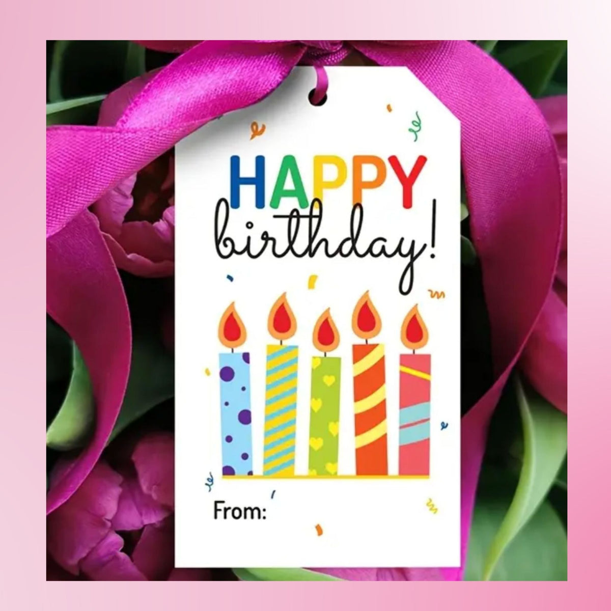 Birthday Gift Card Tags #1 - Set of 10